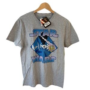 Star Wars Graphic Tee with Blue and Gray Design
